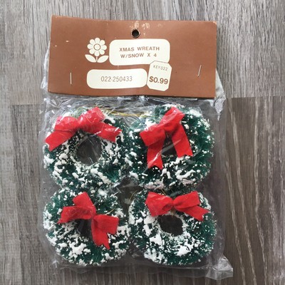 Download Vintage Franks Nursery Crafts Christmas Decorations Ornaments Wreaths With Snow Ebay PSD Mockup Templates