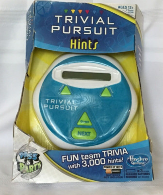 Hasbro Gaming Trivial Pursuit Hints Damaged Original Box Ages 12+ Guess Answer