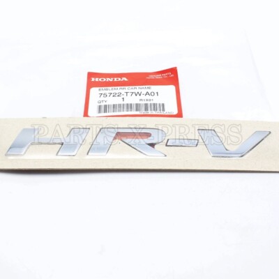 75722-T7W-A01 OEM GENUINE HONDA HR-V 16-21 CHROME EMBLEM BADGE