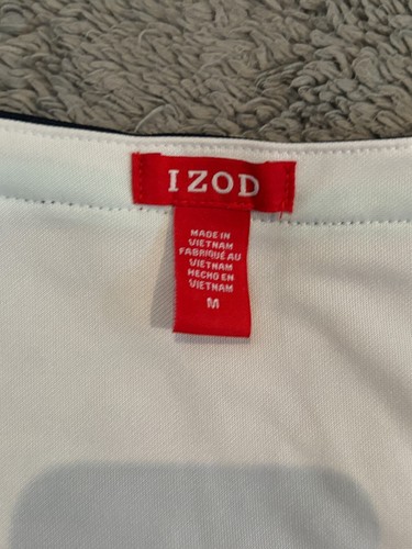 NWT IZOD Top Womens M Sleeveless Active Wear White Active Gym Performance - Picture 2 of 6
