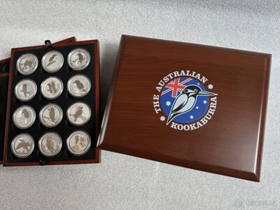 MARKENLOS Kookaburra Münzbox für Silbermünzen mit Karte 36x1oz