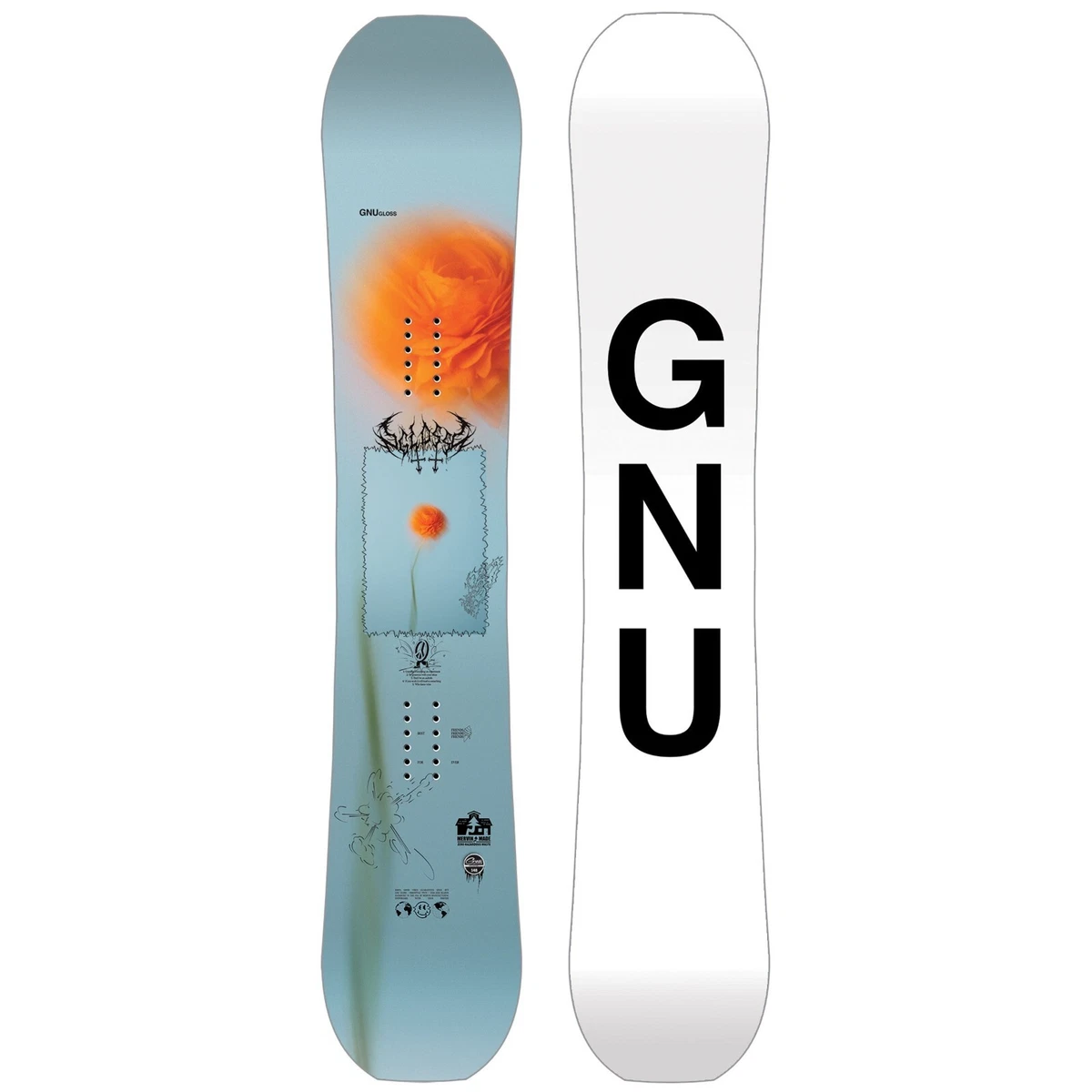 Brand New Womens 2025 GNU Gloss Snowboard Size 144cm | eBay
