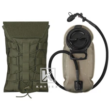 KRYDEX Tactical Hydration Carrier MOLLE Pack 1.5L Water Bladder for Vest Green