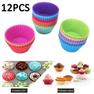 12pcs-Silicone-Cake-Muffin-Chocolate-Cupcake-Liner-Baking-Cup-Cookie-Mold-MT