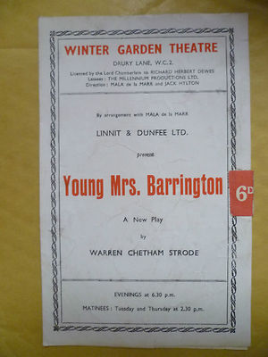 WINTER GARDEN THEATRE- LINNIT & DUNFEE'S YOUNG MRS. BARRINGTON by W C STRODE