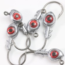20PCS 3D Big Eyes Jig Head Fishing Hooks for Bass Trout Size 1/6 1/4 1/3 1/2 Oz