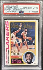 1978 Topps #110 Kareem Abdul-Jabbar SIGNED Autographed LE BASKETBALL CARD /1978