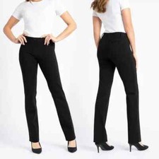 Betabrand Size Medium Black Classic Straight Leg Dress Pant Yoga Pants
