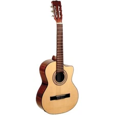 Lucida LG-RQ1 Cutaway Spruce Top Acoustic Requinto Guitar, Natural