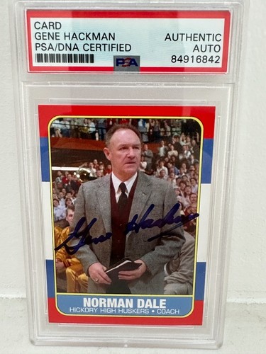 Gene Hackman Hoosiers Autographed 1986 Set Basketball Card PSA/DNA Auth Auto - Bild 3 von 3