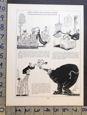 1930 DR SEUSS THEODOR GEISEL BREAK HABIT ANIMAL CARTOON ART COMIC PRINT ...