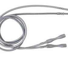 Necklace Cord, 4 Opaque Grey Silicone 18" Long 2.2-2.5mm Cord Snap Closure