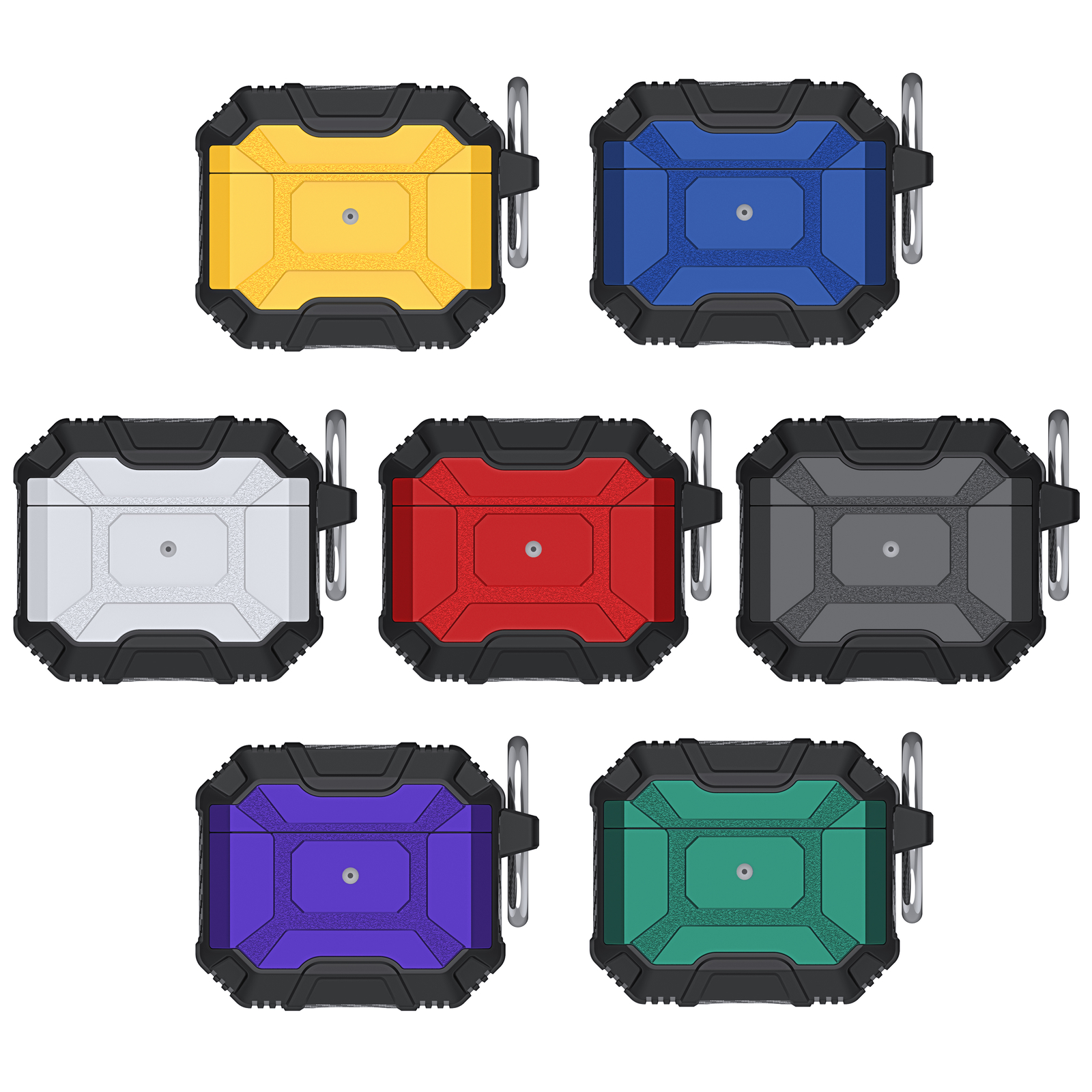 Armored Keychain Case for AirPods 1/2/3/4 & Pro - Heavy Duty Protection  -image