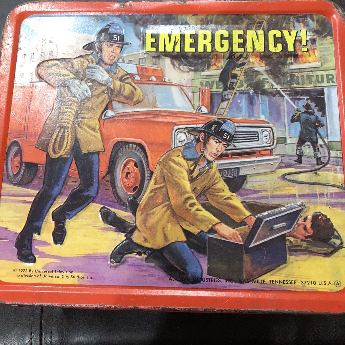 Emergency 1973 Steel Lunchbox No Thermos | eBay