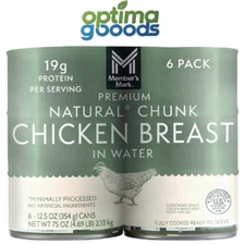 Member's Mark Premium Chunk Chicken Breast 12.5 oz 6 Cans Packed in Water