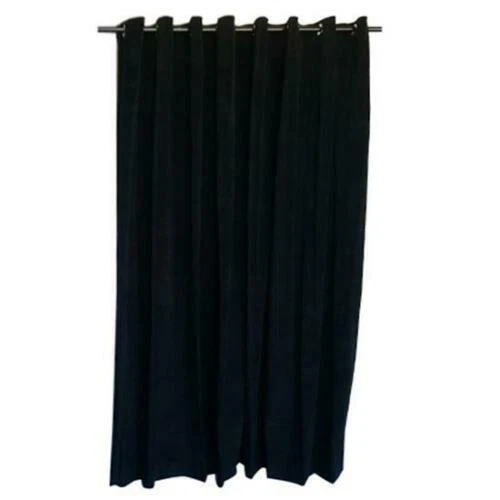 Cortinas de terciopelo negro, cortinas y cenefas