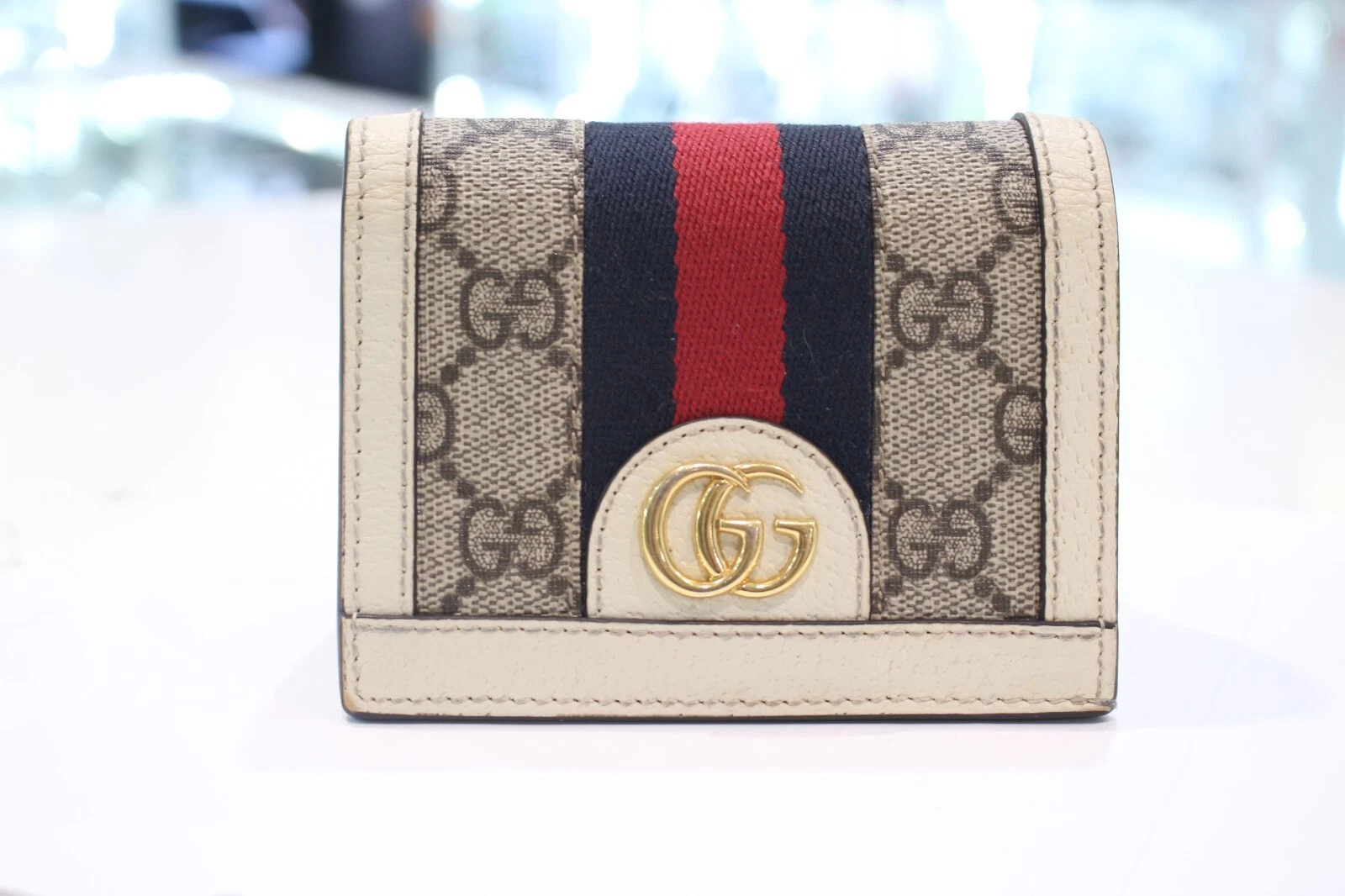 Gucci Ophidia supreme canvas card wallet