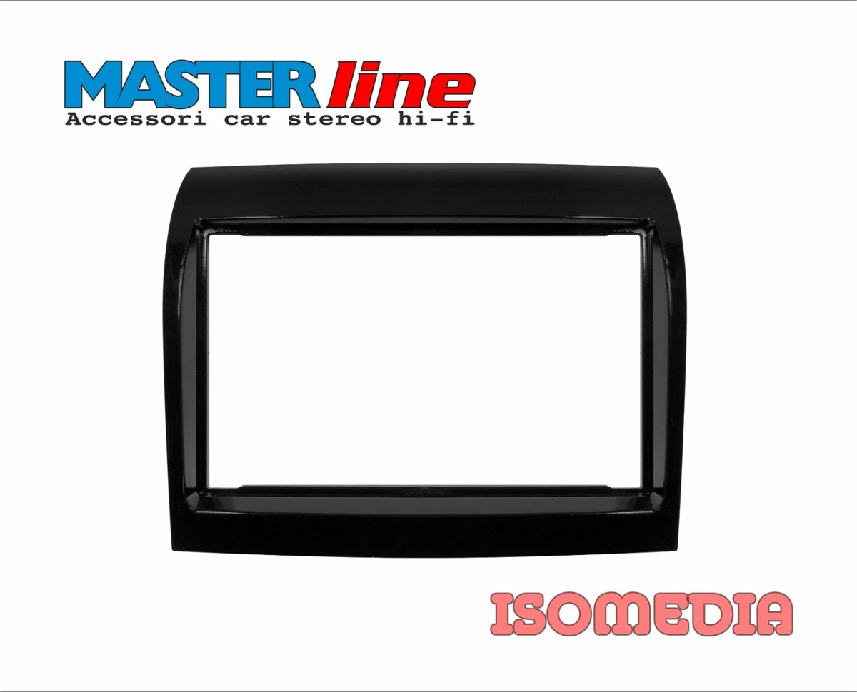 Mascherina Adattatore 2 DIN Per Fiat Ducato 3, Jumper E Boxer (2011-2014) – Nero Lucido Con Cassetto MS456 - 2
