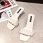 thumbnail 11 - Woman's Thin High Heels Sandals Weave Square Toe Slippers Ladies Heel Sexy Shoes
