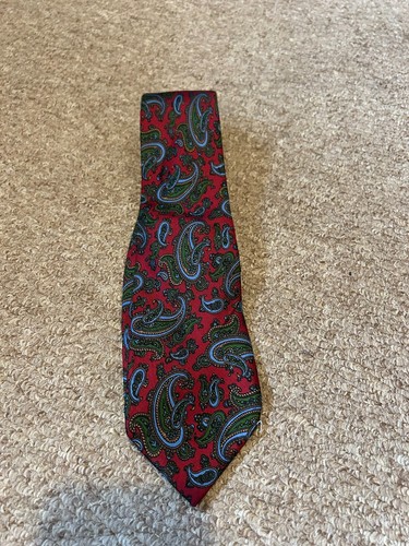 Burberry Vintage Krawatte Paisley Made in England 100% Seide Herren Muster - Bild 2 von 4