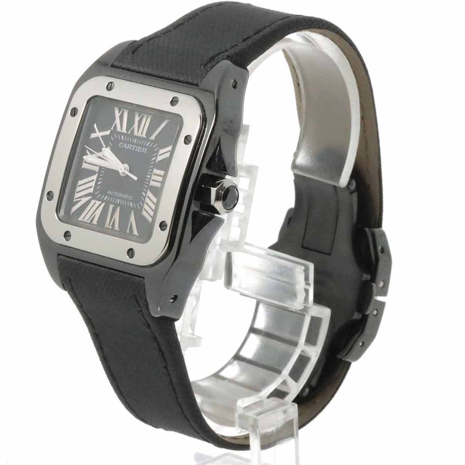Cartier Santos 100 W2020008 Automatic Black Dial Boys Watch 90250796 eBay