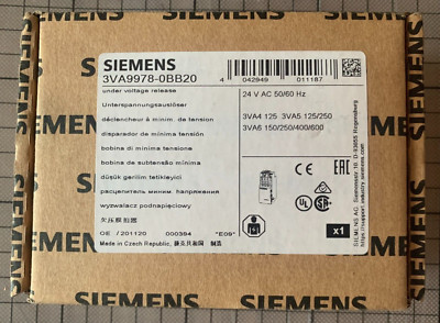 Siemens Industry Unterspannungsauslöser 24V AC 50/60Hz 3VA99780BB20