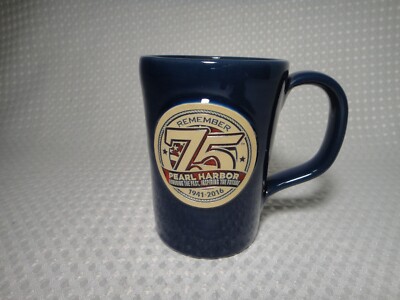 Deneen Pottery Remember 75th Pearl Harbor WWII Mug 1941 - 2016 Blue | eBay