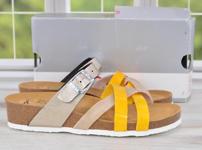 New ARA Women's BETH Faux Leather Slides Sandals Shoes Size 41