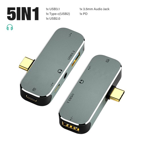 5 in 1 USB C Hub Multiport 4K HDMI Adapter Compatible with iPad MacBook Pro Air - Picture 10 of 12