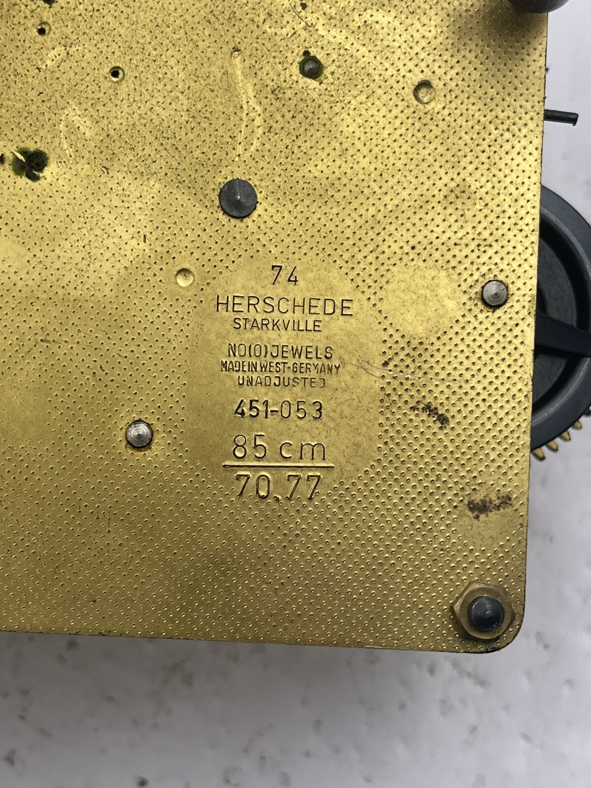 Used Clock Movement Herschede for parts 451053 85cm eBay