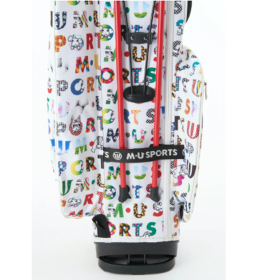 MU SPORTS Golf Logo Print Stand Cart Bag 9.5in 703J1108 MU SPORTS Golf Logo Print Stand Cart Bag 9.5in 703J1108