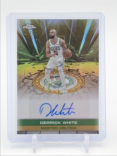 DERRICK WHITE 2025-26 TOPPS CHROME AUTOGRAPH GOLD CELTICS AUTO /50 Q3628