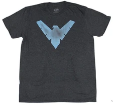 Nightwing DC Adult New T-Shirt - Classic Simple Distressed Logo