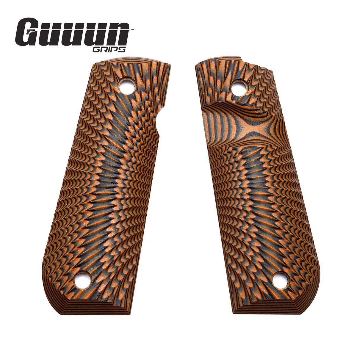 1911 Grips G10, Full Size Government Grips, Bobtail Round Butt Cut