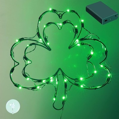 St Patrick s Day beleuchtetes irisches hängendes Kleeblatt Kleeblatt Party Deko. 2 Stück