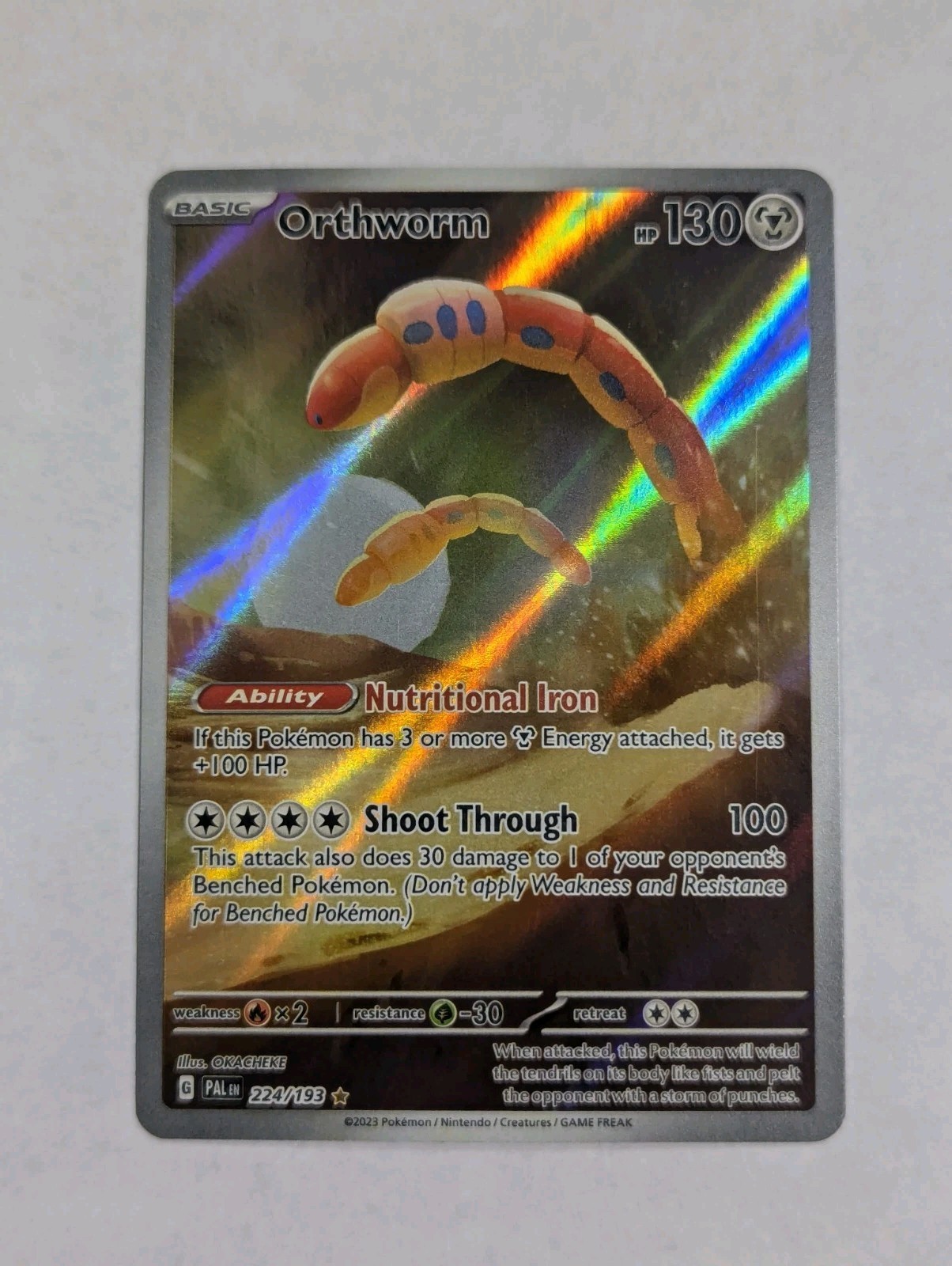 Pokemon - Orthworm - 224/193 - SV Paldea Evolved - Illustration Rare - NM