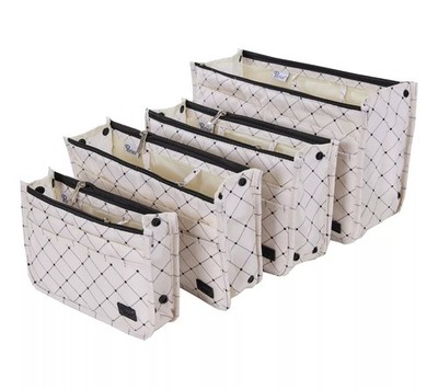 Periea Set of 4 Purse Organizers with Gift Bags Black Dots