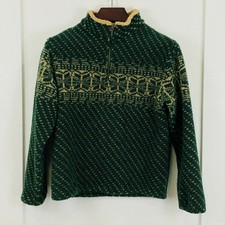 Squaw Valley Girls Boys 16/18 Sweater 1/4 Zip Ski Snow Cali Sage Hunter Green