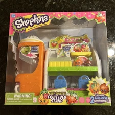 Shopkins Easy Squeezy Fruit & Vegetable Stand Playset Sealed Moose Toys