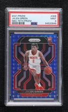 2021-22 Panini Prizm NBA 75th Anniversary Prizm Jalen Green #306 PSA 9 MINT 3o8