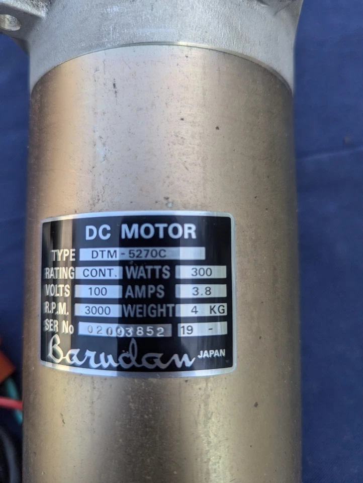 Barudan Dtm-5270c Dc Motor 3.8A 300 watts - Image 3 of 3