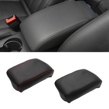 Auto Schwarz Mittelkonsole Armlehne Deckel Leder Abdeckung für Audi Q3 2013-2018