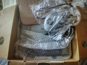 Sega Saturn HST0004 Grey Console +  2 controllers & 4-in-1 Cart  *TESTED*