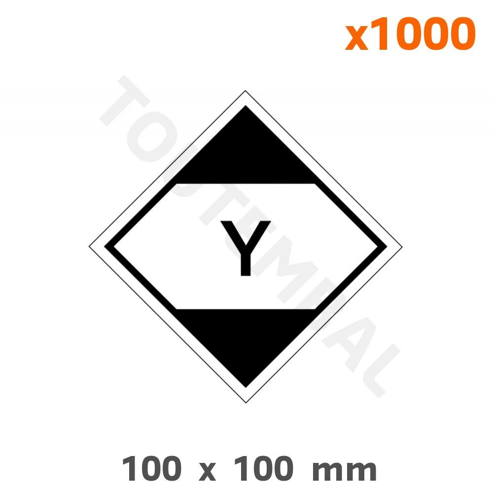Étiquette danger Quantité Limitée Y transport aérien IATA marquage de sécurité 100x100 mm
