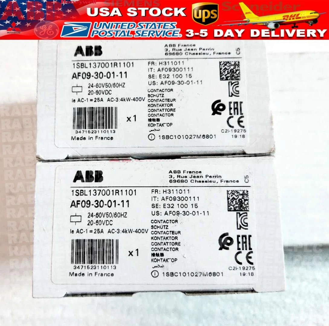 1pc ABB AF09-30-01-11 24-60V50/60HZ 20-60VDC contactor 1SBL137001R1101