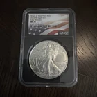 2022 (W) Silver Eagle $1 NGC Black Core E/R MS70 1oz Silver Struck at West Point