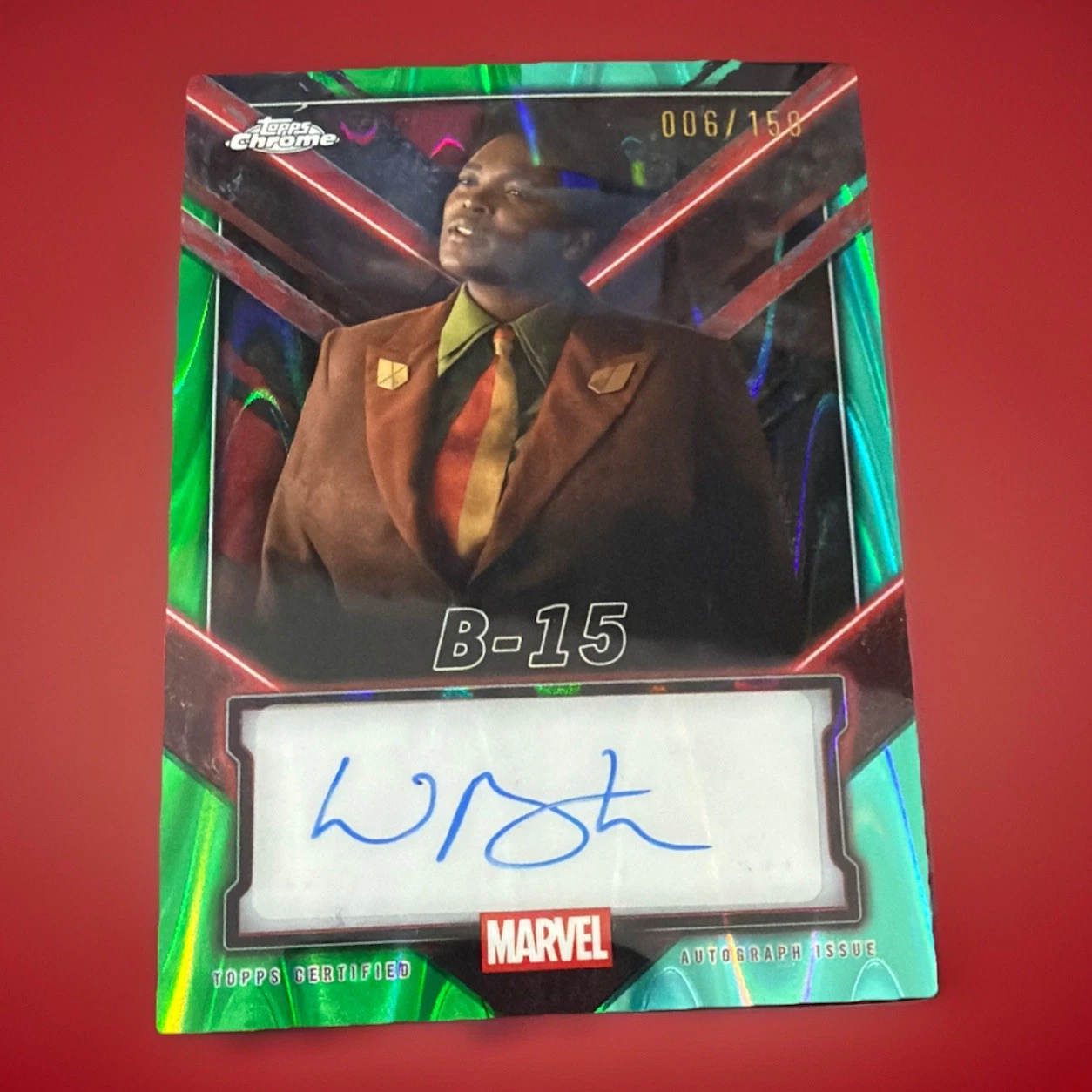 2025 Chrome Wunmi Mosaku as B-15 Green/Aqua RayWave /150