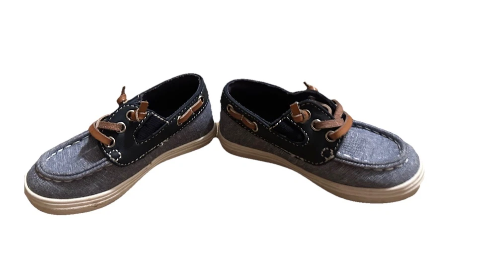 Ботинки лодочные The Children's Place Chambray для мальчиков размер 6 темно-синие для пляжа - Изображение 2 из 4
