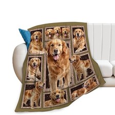 Blanket for Girls Woman Funny Dog Throw Blanket Stuff 50"x40" Golden Retriever