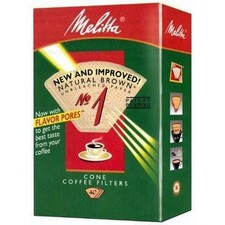 Melitta 620122 1 Natural Brown Coffee Filters, 40 Count